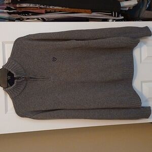 Chaps Men's Charcoal Zip-Up Sweater